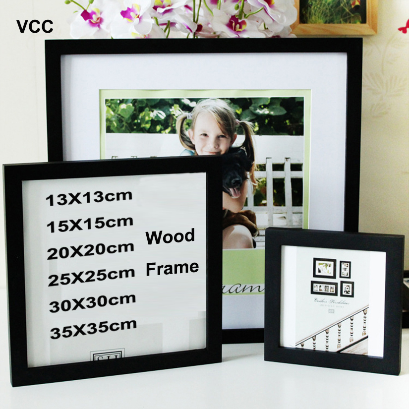Engraved Wood Frame - Clássico Quadrado De Madeira Picture Frame
