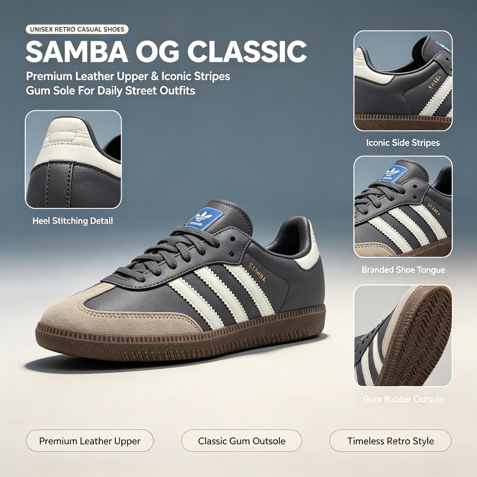 Adidas Shoes Samba - Tênis de Skate Adidas SAMBA OG