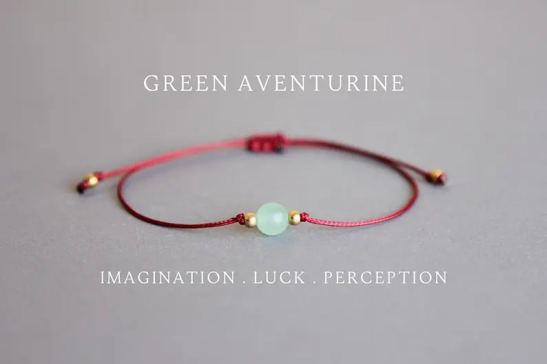 Coordinates Bracelet - Pulseira de cristal de aventurina verde