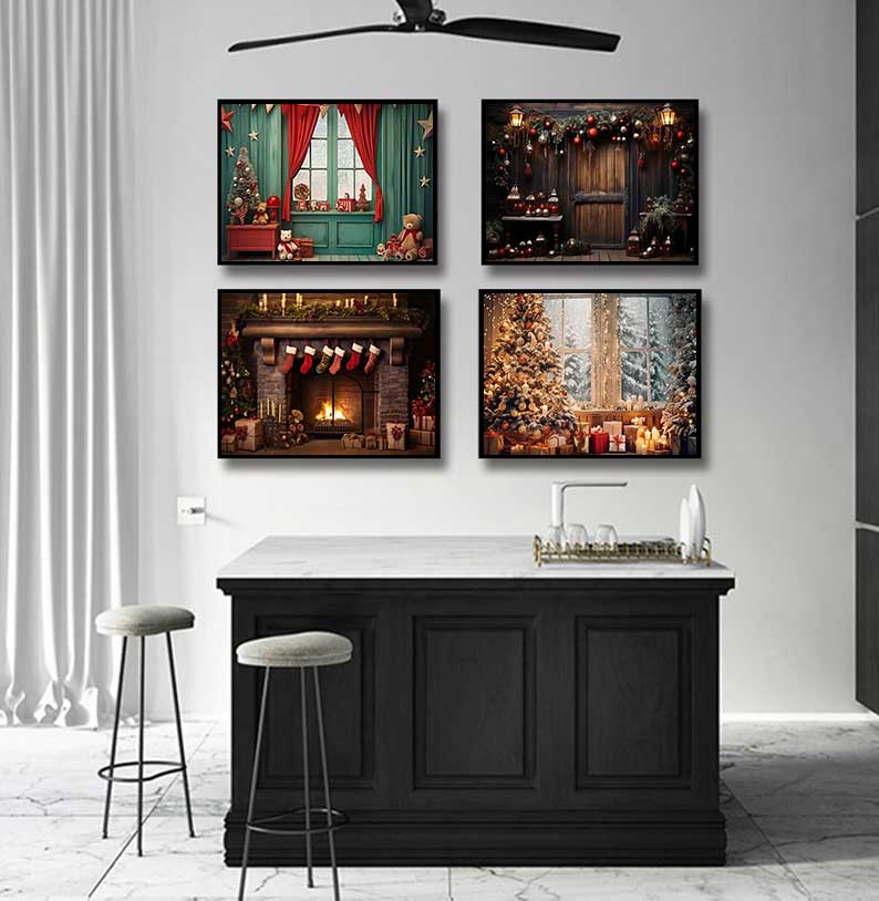 Pôsteres grandes de Natal sem  - Family Tree Print avaliação e preço