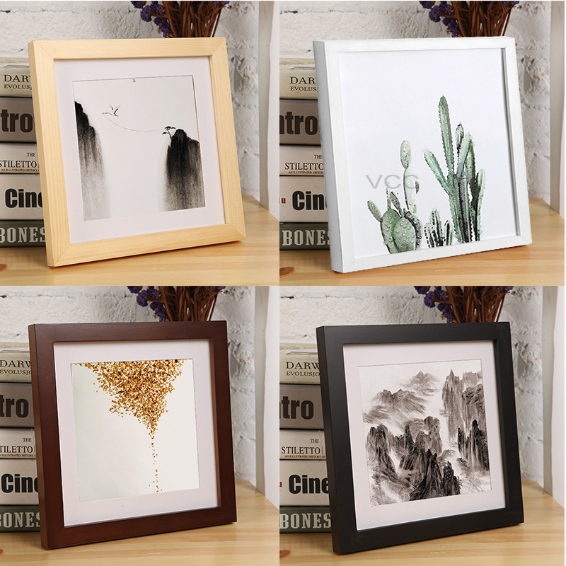 Clássico Quadrado De Madeira P - Engraved Wood Frame avaliação e preço