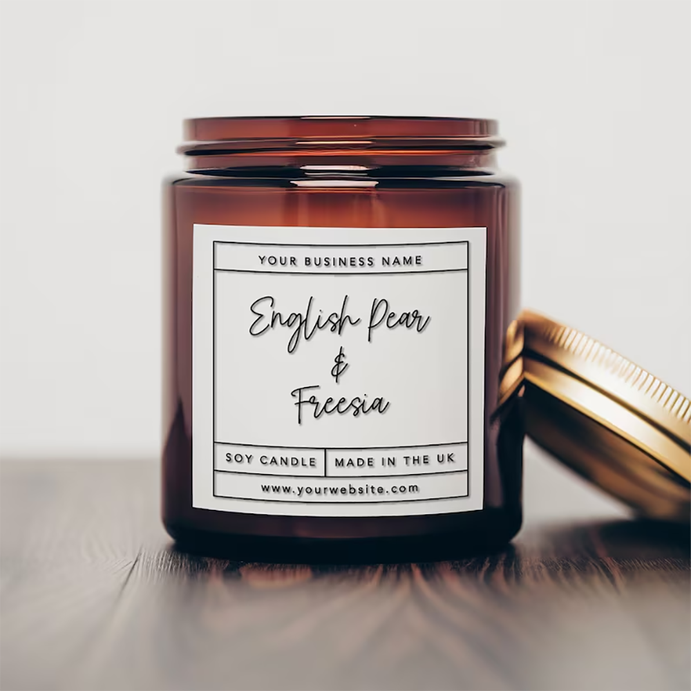 Etiquetas quadradas personaliz - Personalised Candle Label avaliação e preço