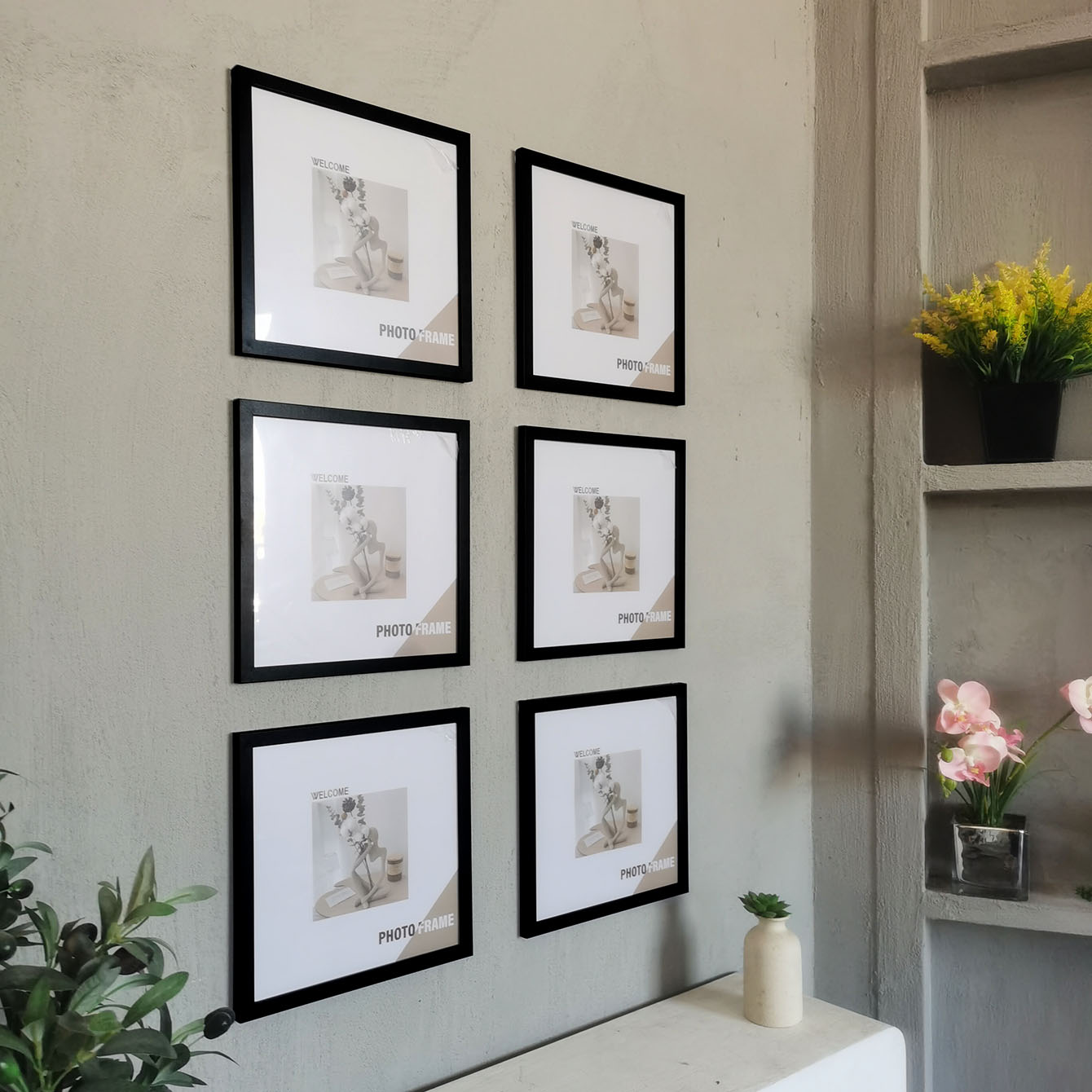 3 pçs molduras quadradas de ma - Engraved Wood Frame avaliação e preço