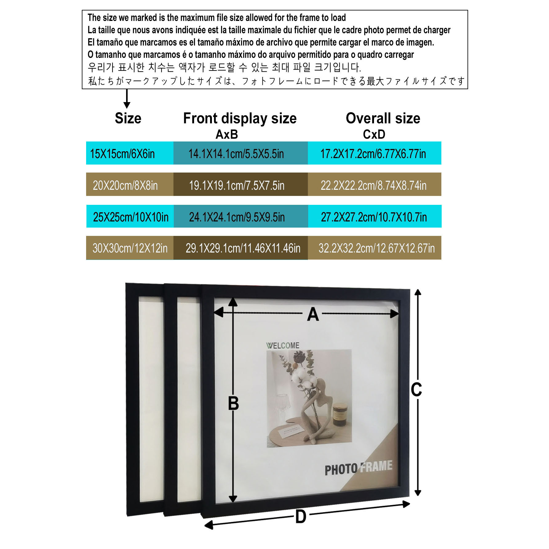 3 pçs molduras quadradas de ma - Engraved Wood Frame avaliação e preço
