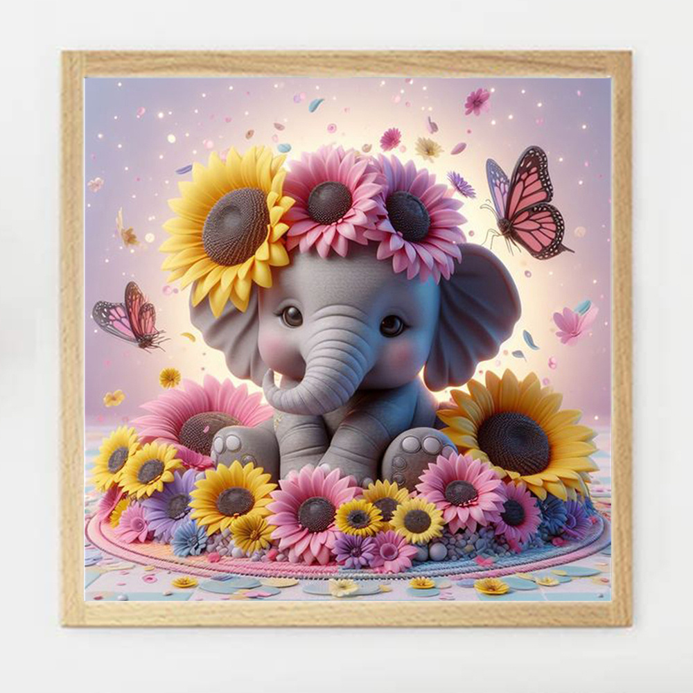 Evershine elefante pintura dia - Photo Mosaic Print avaliação e preço