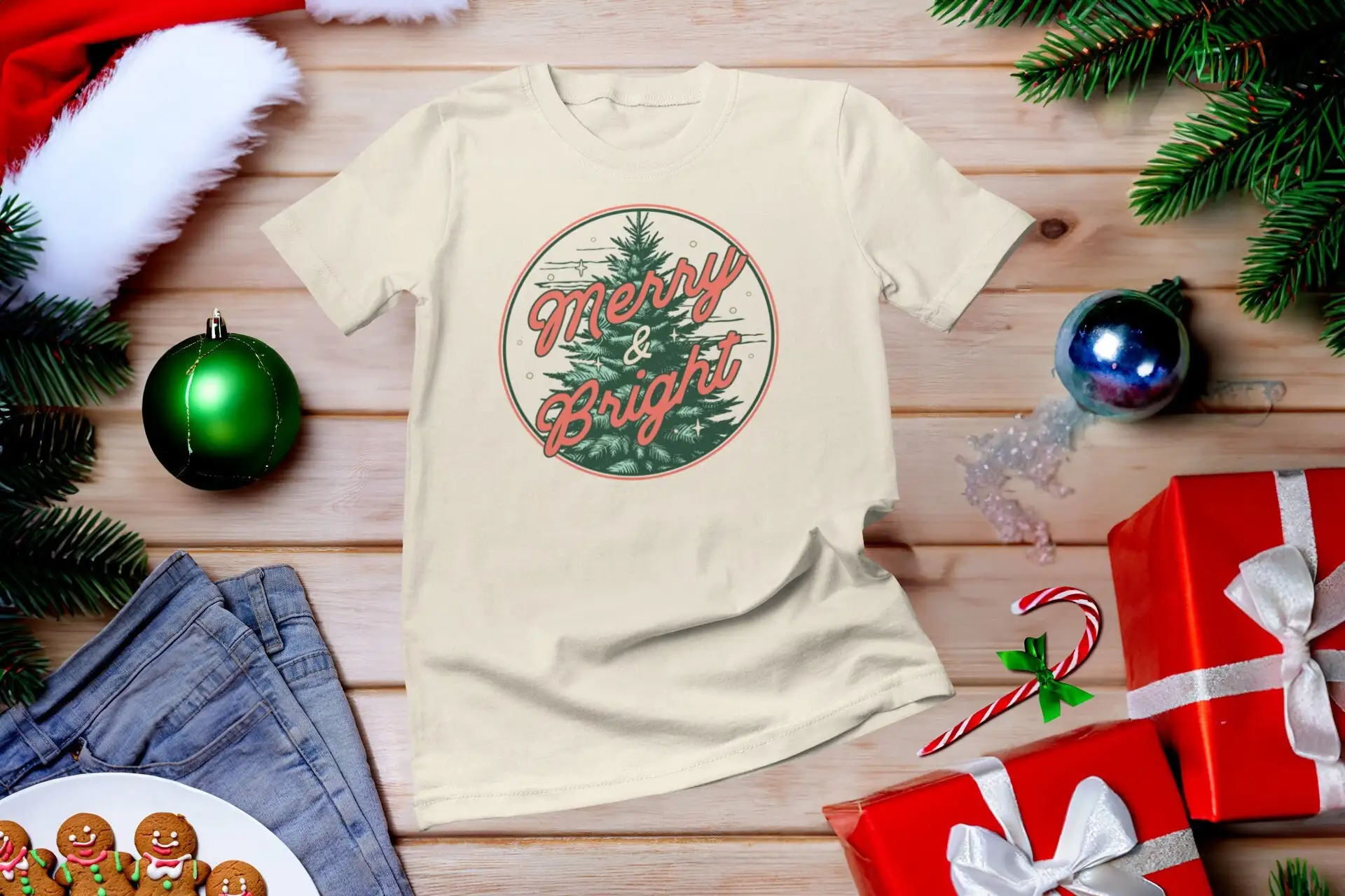 Camiseta Merry and Bright com  - Family Tree Print avaliação e preço