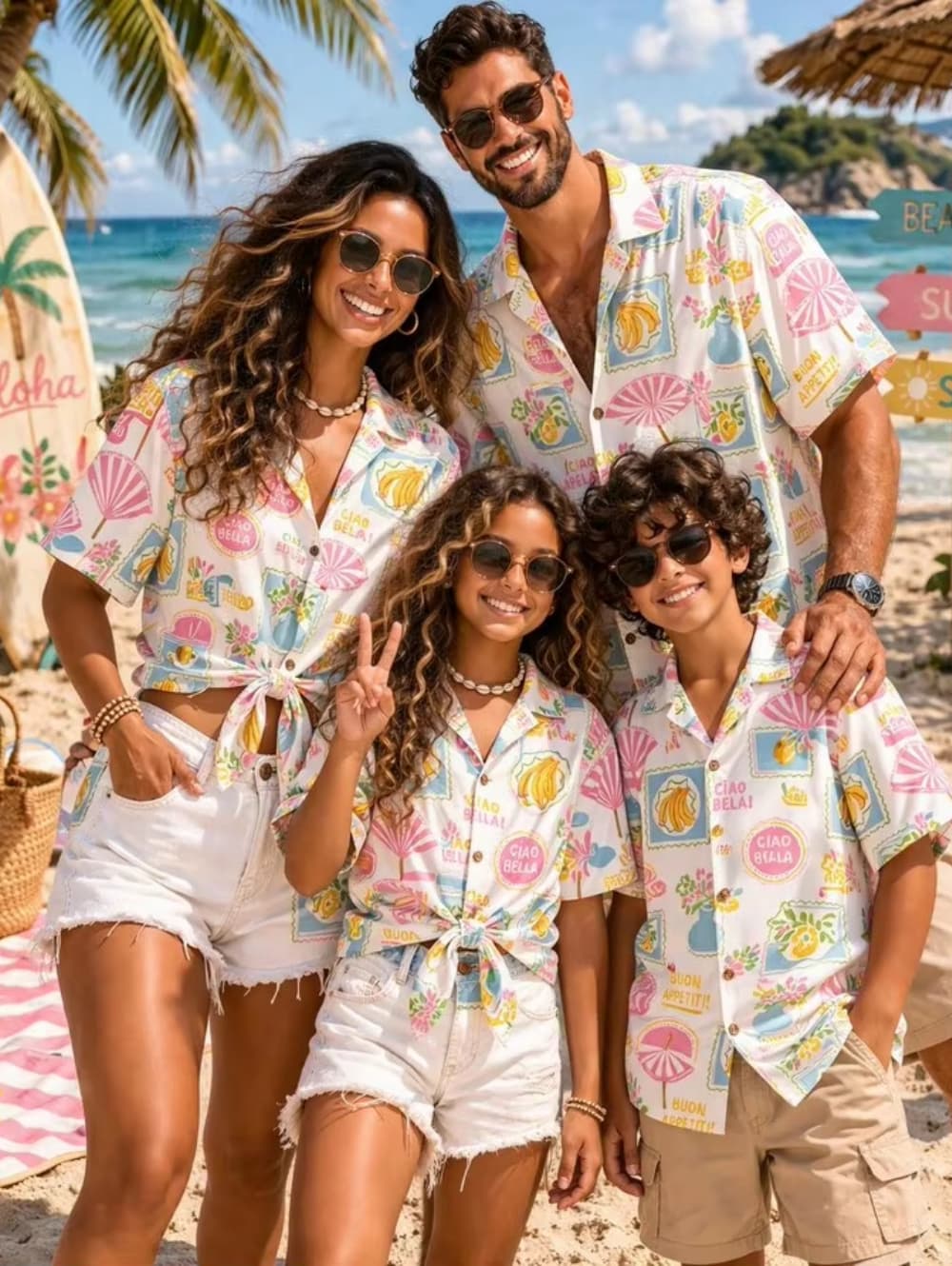 Camisa Havaiana Masculina de V - Family Tree Print avaliação e preço