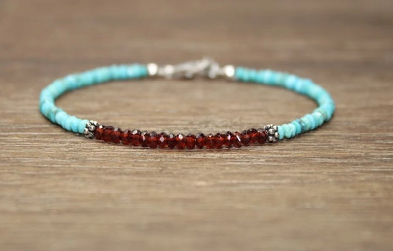 Pulseira turquesa granada e be - Coordinates Bracelet avaliação e preço