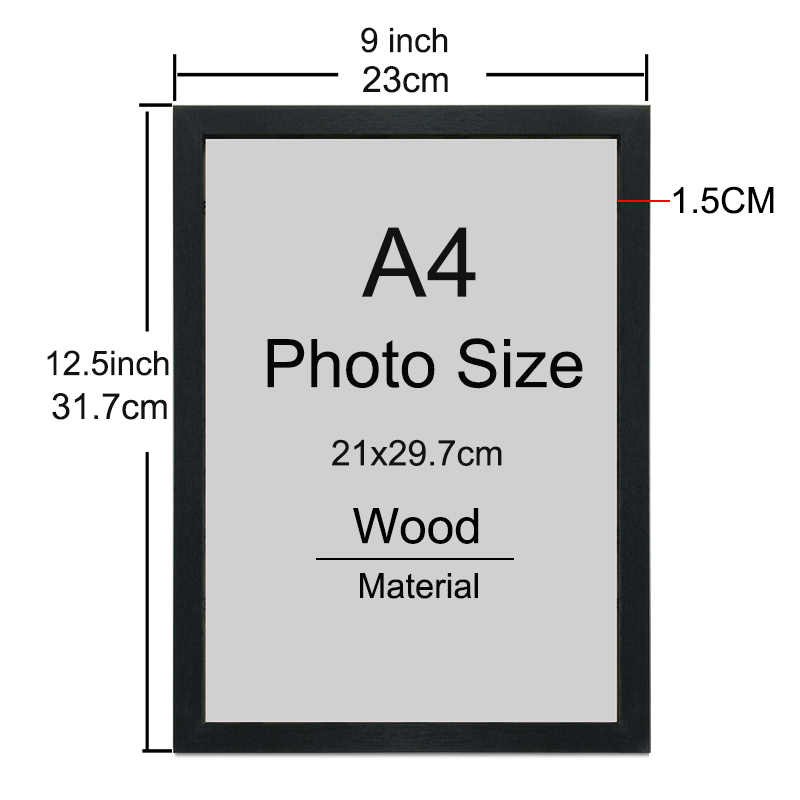 2 Peças Moldura Preta de Madei - Engraved Wood Frame avaliação e preço